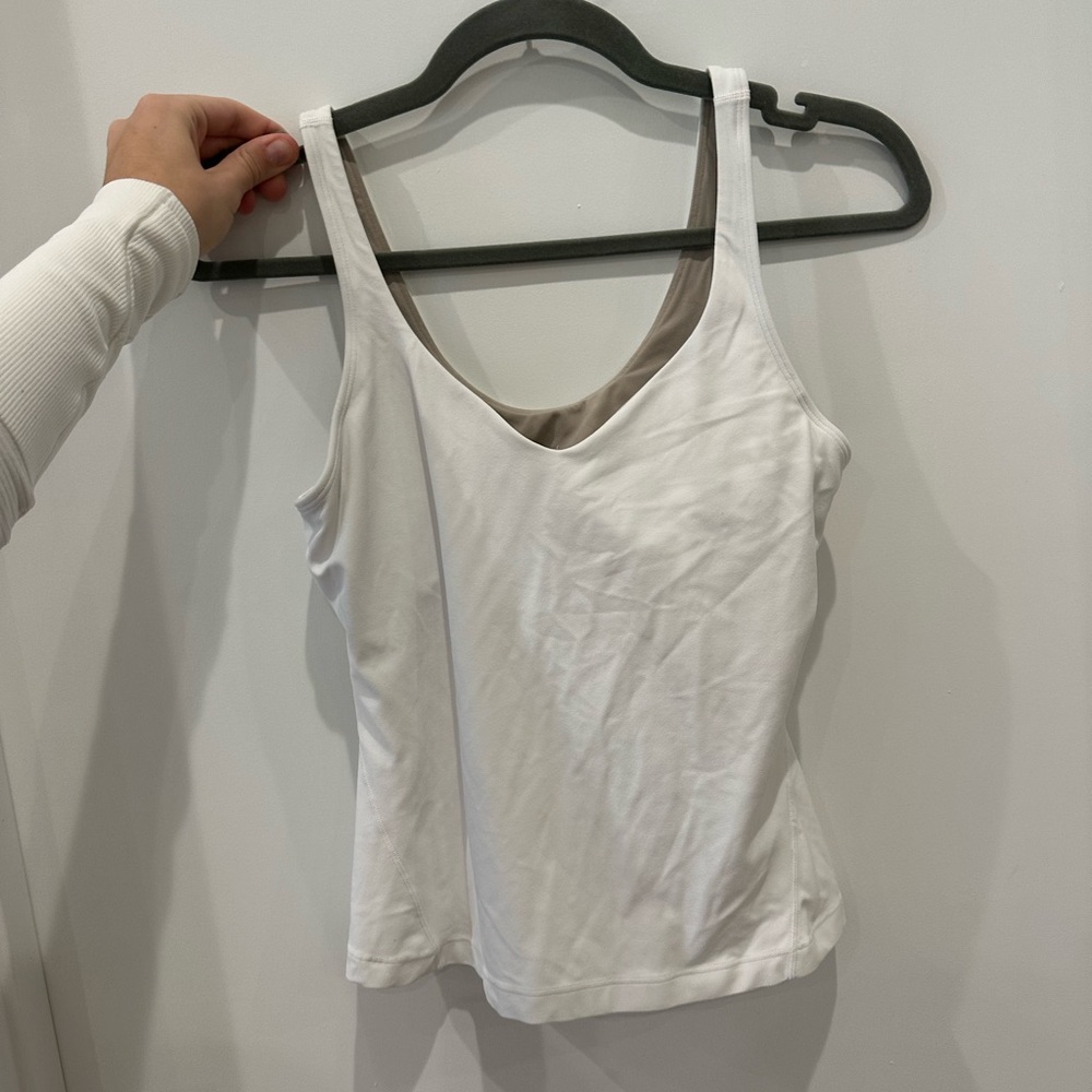 Lululemon Align tank in white hip length